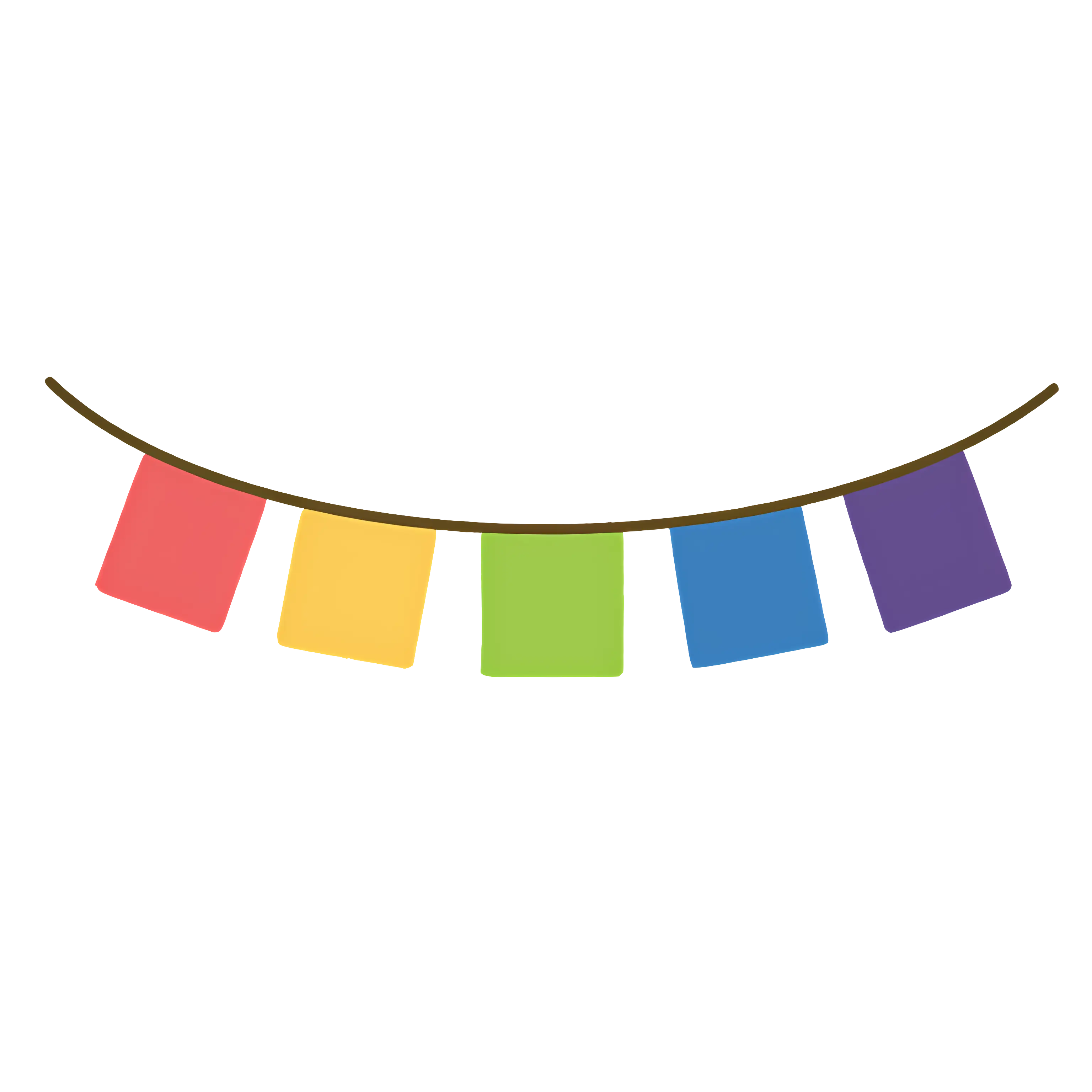 String of Colorful Bunting Flags