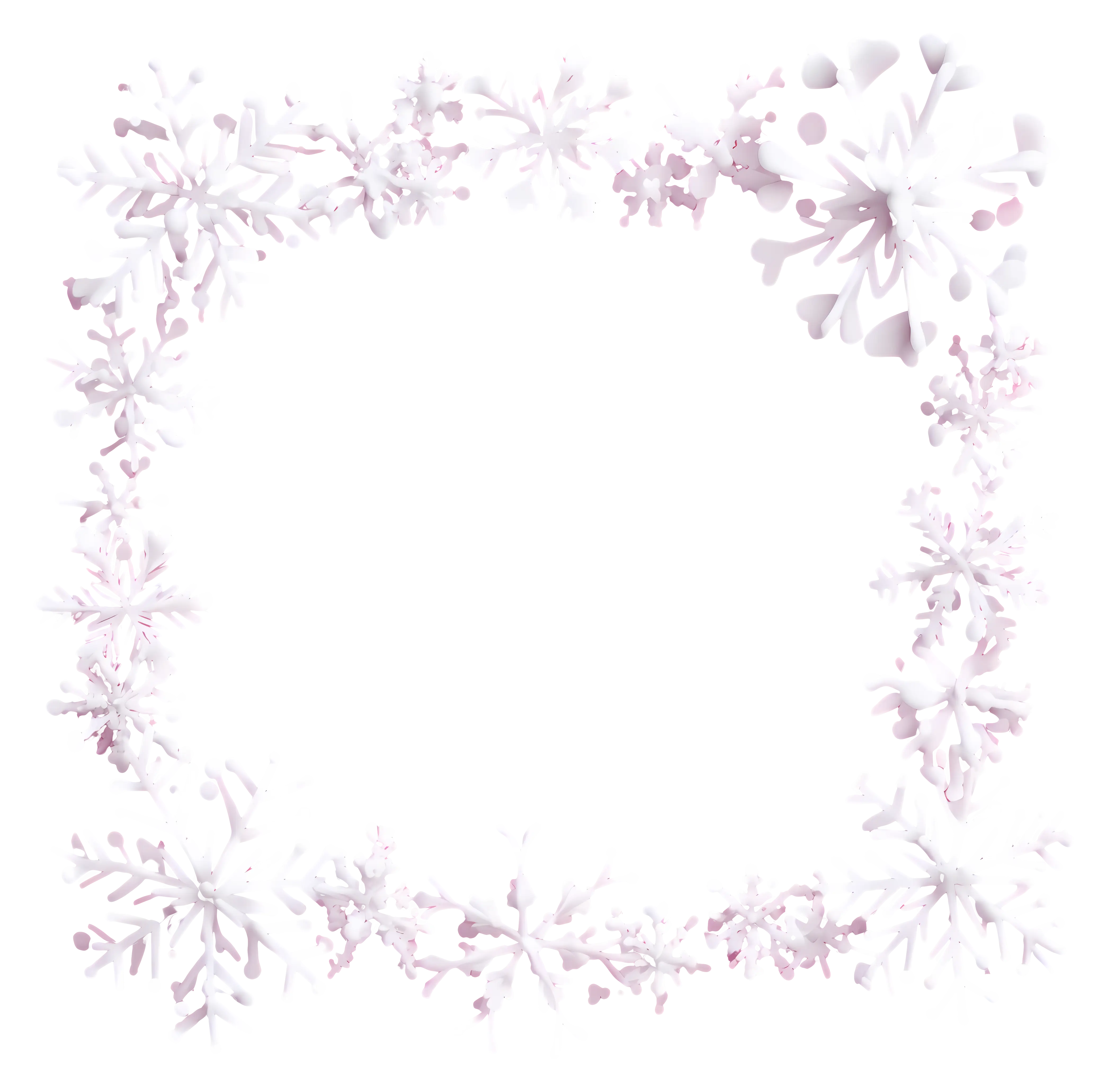 Transparent Floral Frame Design