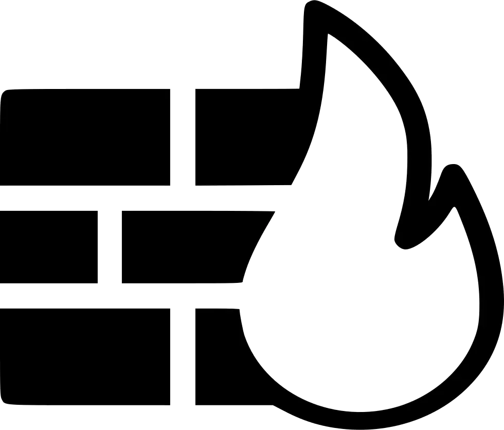 Firewall Icon for Network Security