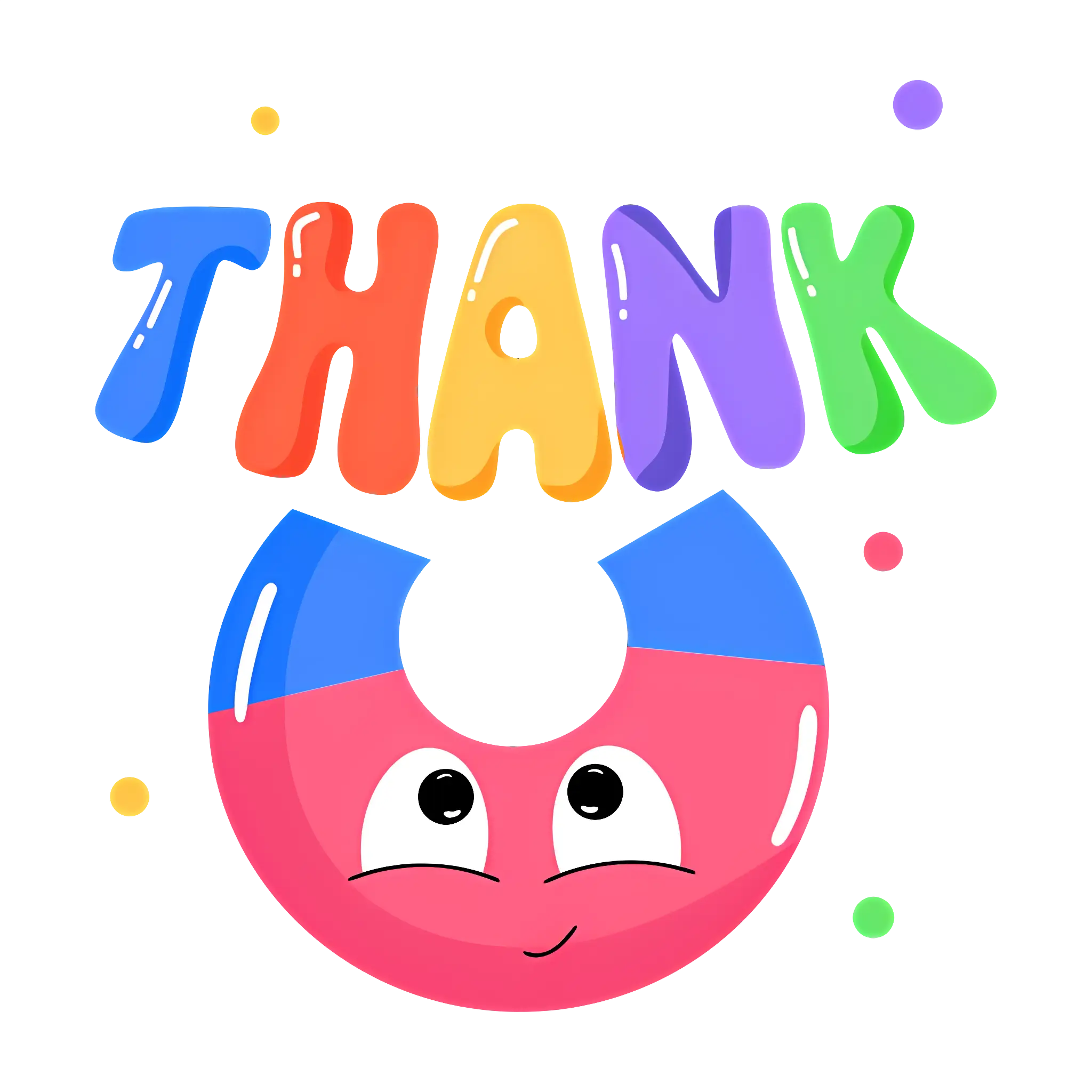 Colorful Thank You Message