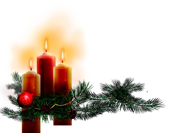 Festive Holiday Candle Decoration