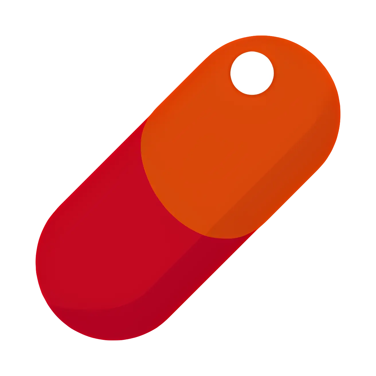 Red and Orange Capsule Illustration