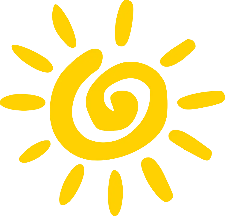 Bright Yellow Sun Icon Design