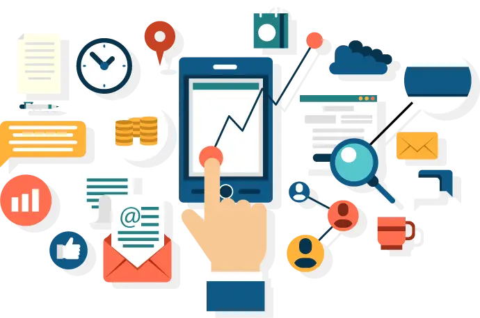 Flat Design Digital App Vector Icons