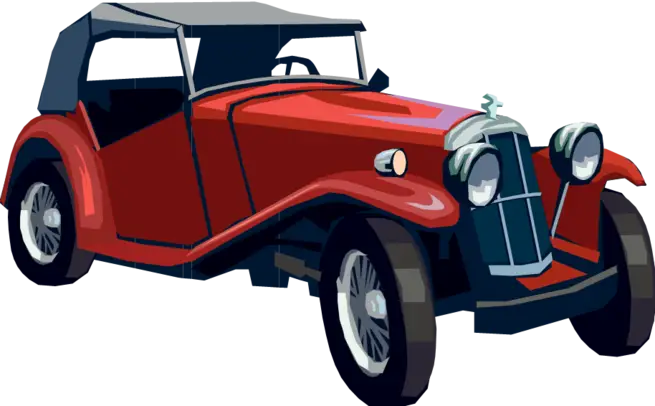 Vintage Red Classic Car Illustration