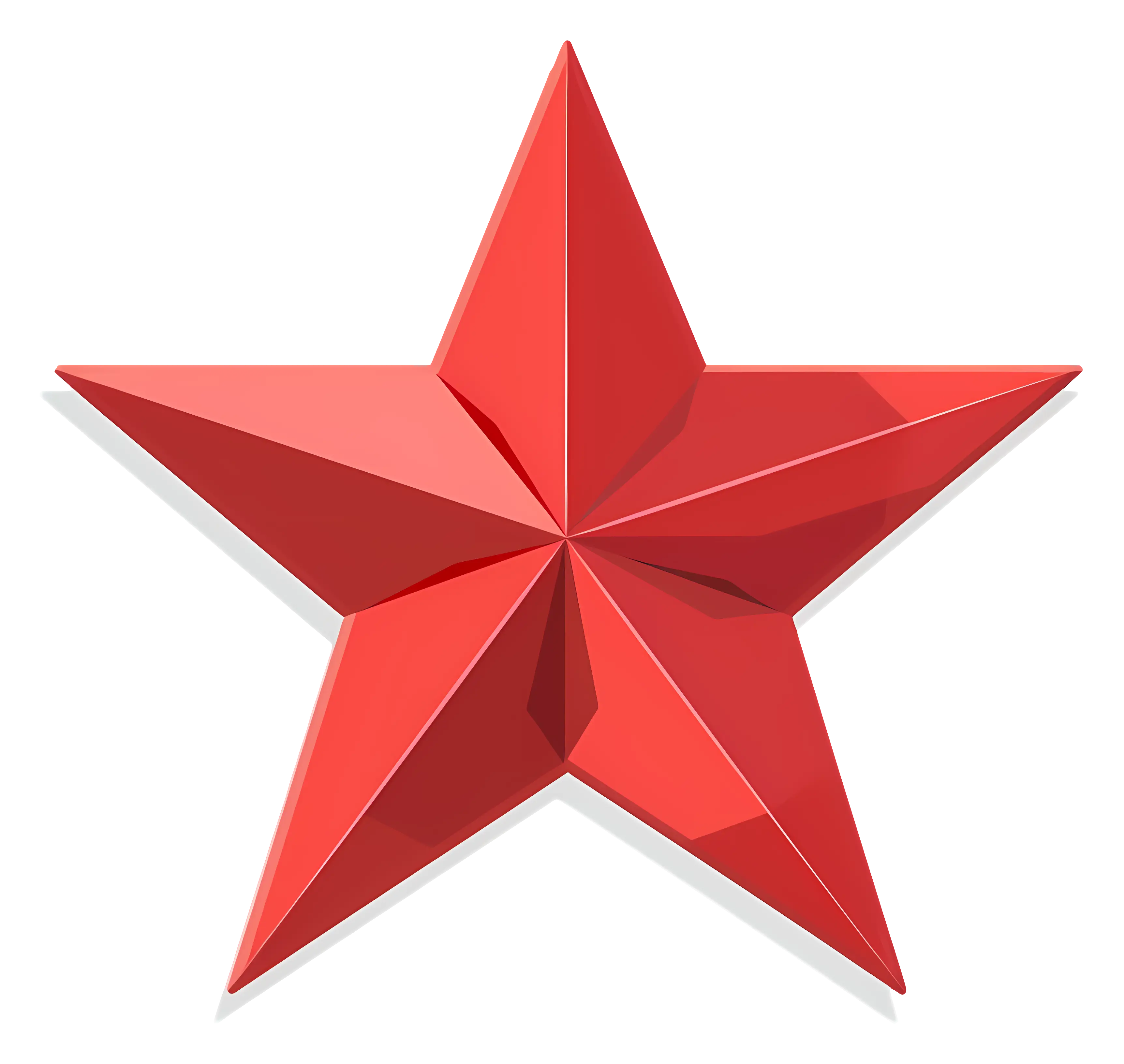 Three-Dimensional Red Star
