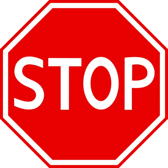 Bold Red Stop Sign for Road Safety