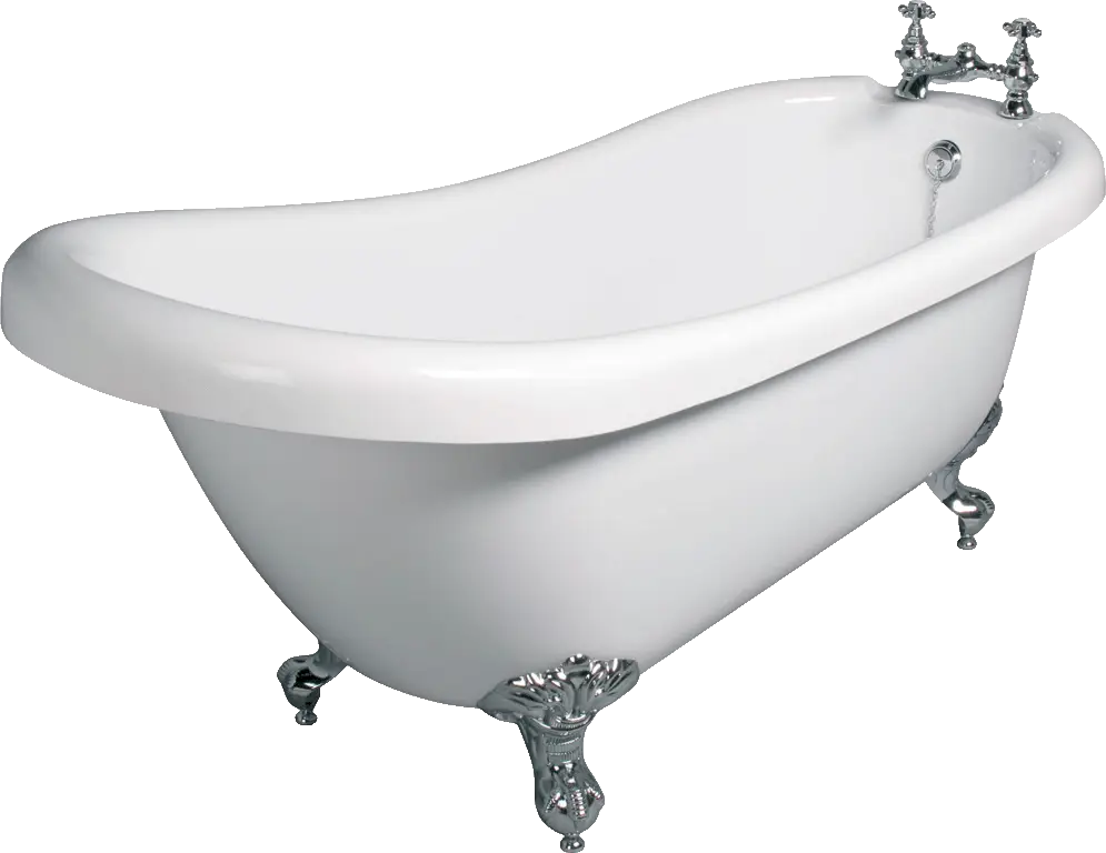 Classic White Bathtub Illustration