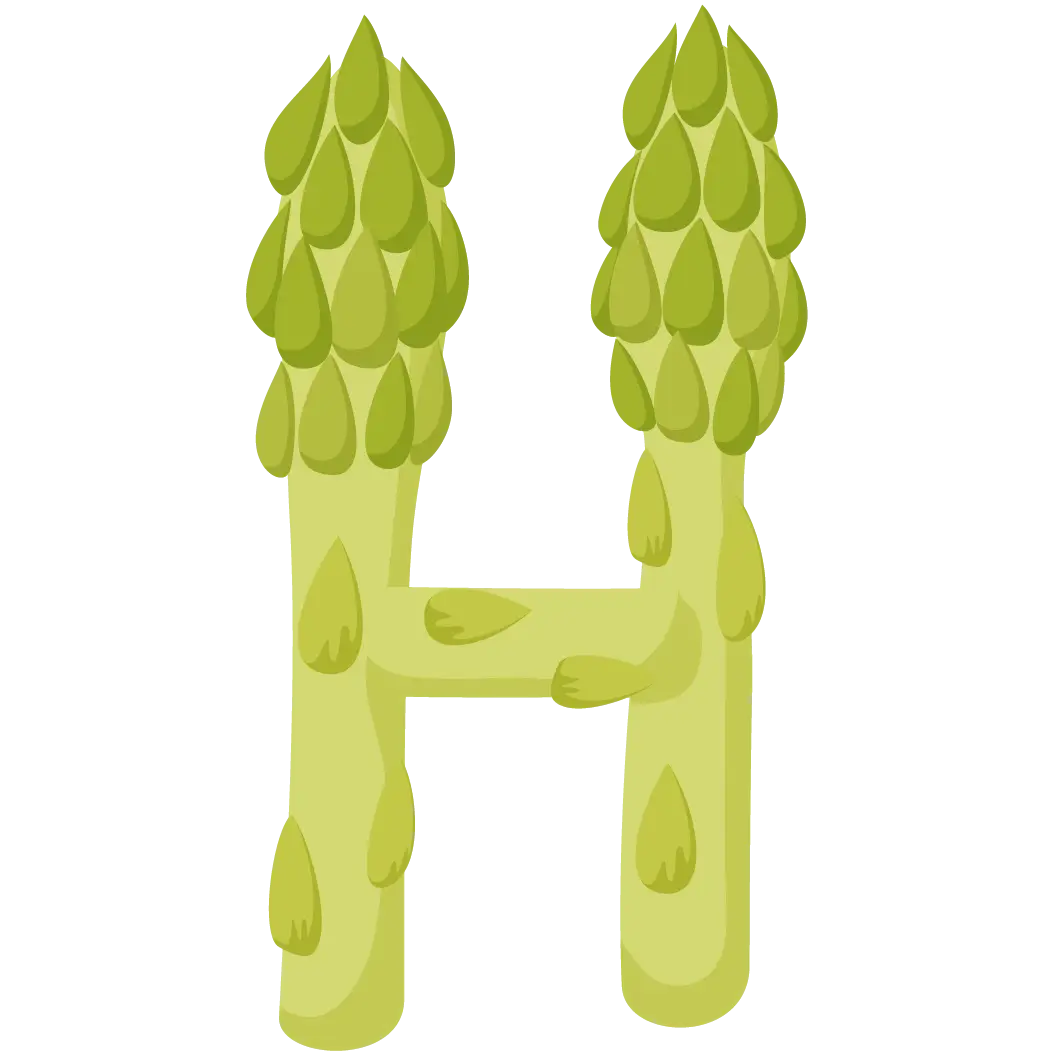 Asparagus Shaped Letter H