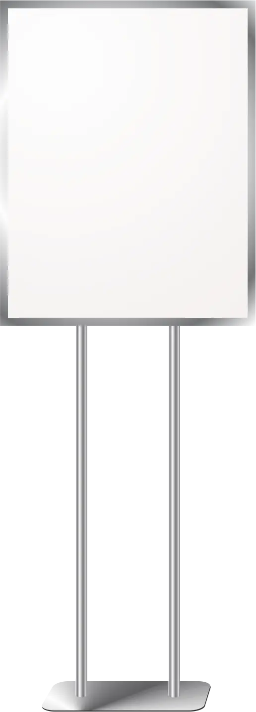 Metal Blank Signboard Display