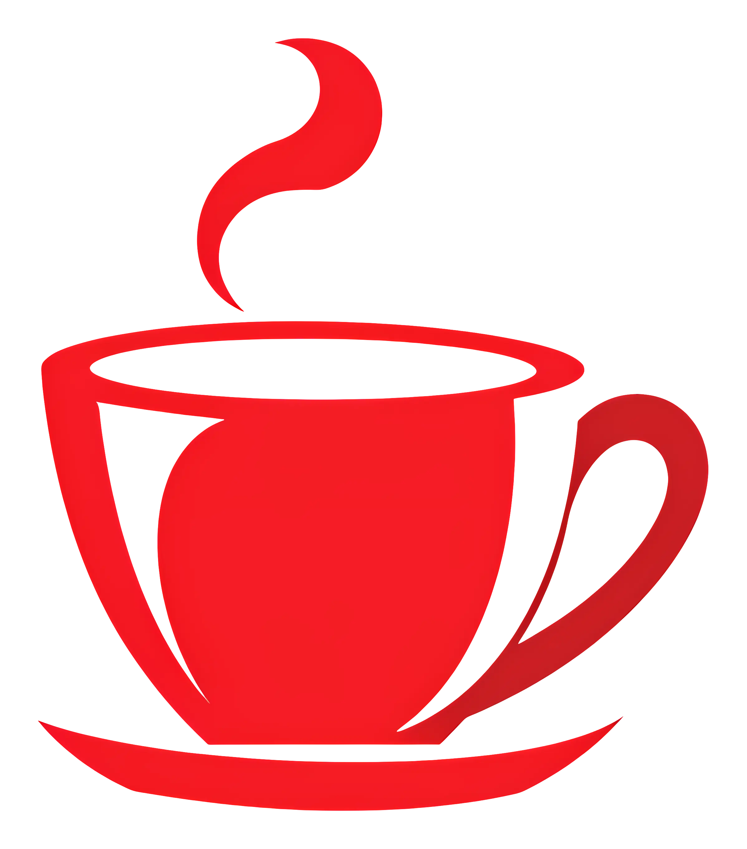 Red Steaming Tea Cup Illustration