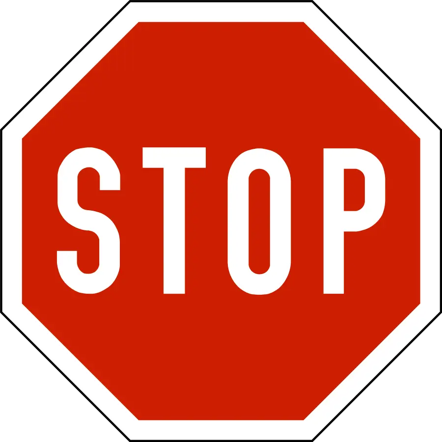 Classic Stop Sign for Road Safety Measures