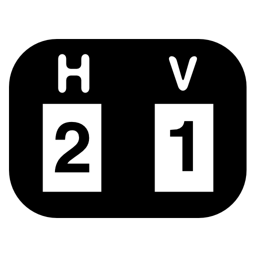 Scoreboard Icon Showing Match Results