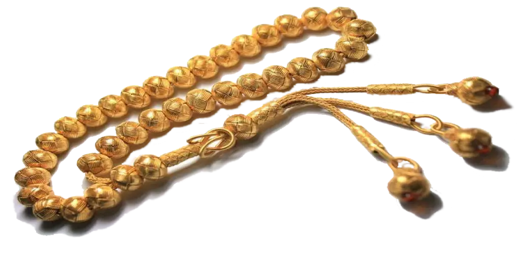Gold Prayer Beads Accessory