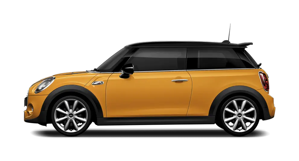 Yellow Compact Car Side View