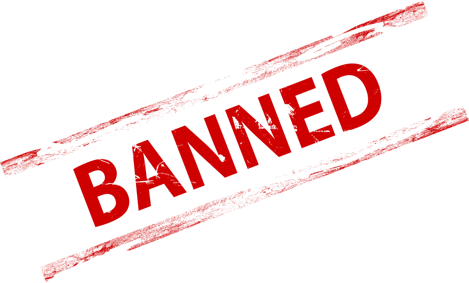 Red Banned Stamp