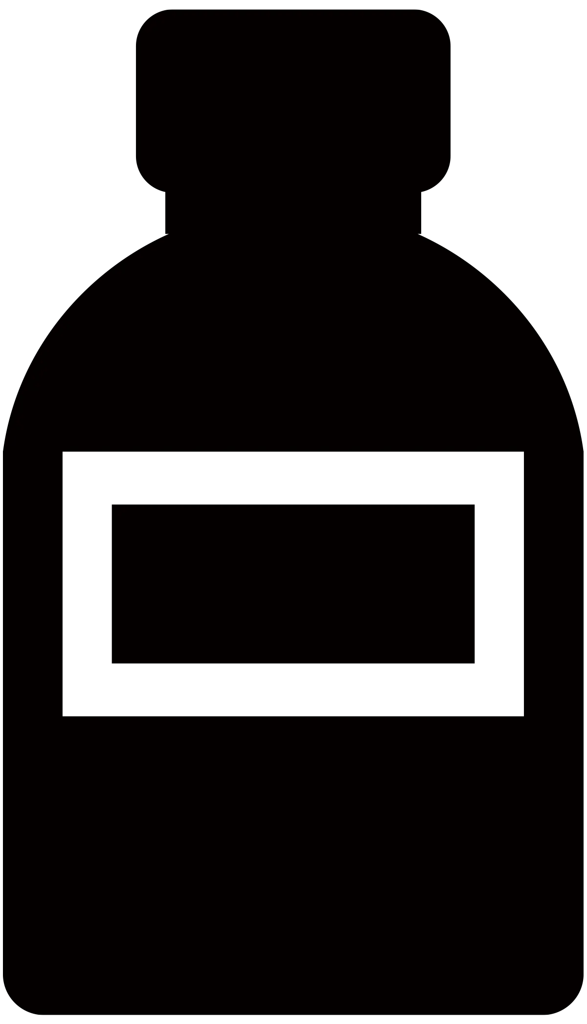 Black Bottle Silhouette with Label