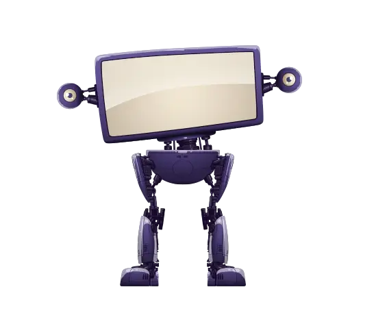 Futuristic Robot with Screen Head