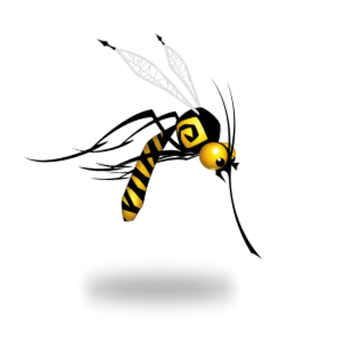 Yellow and Black Mosquito Illustration