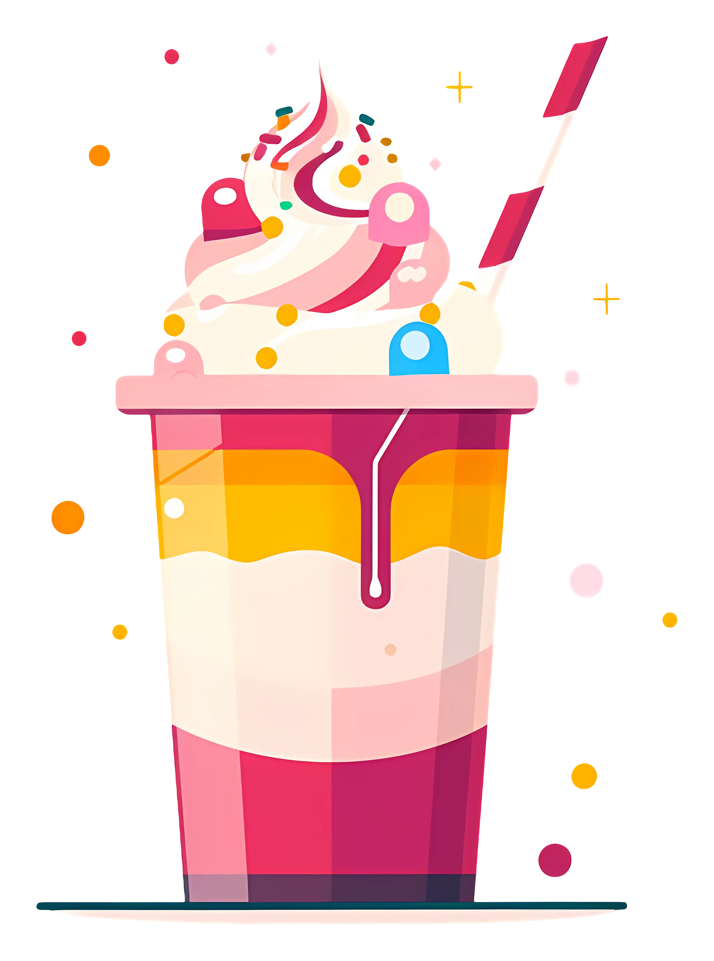 Colorful Milkshake with Sprinkles