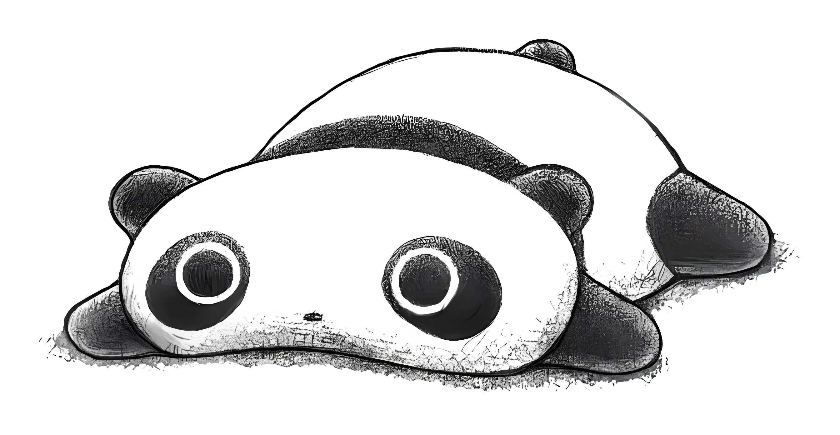 Relaxing Panda Plushie Illustration