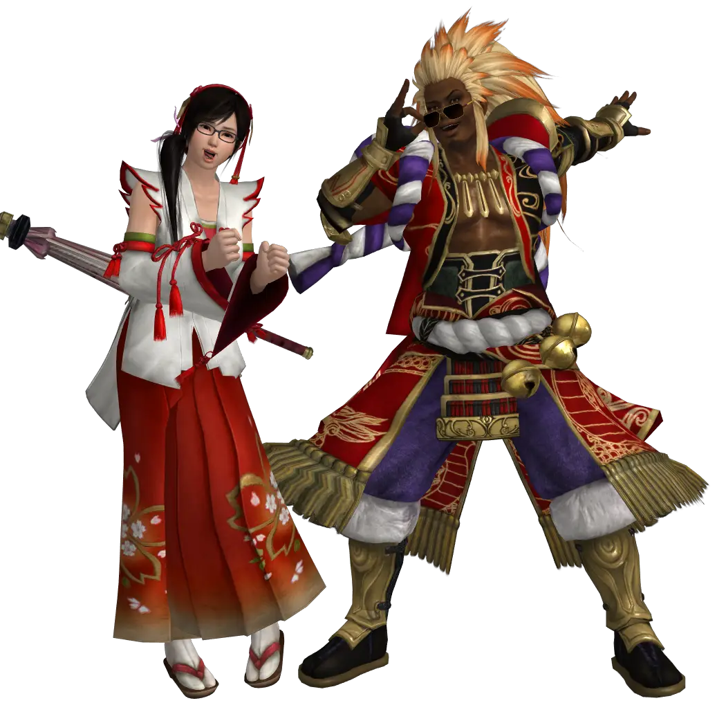 Samurai Characters in Traditional Costume