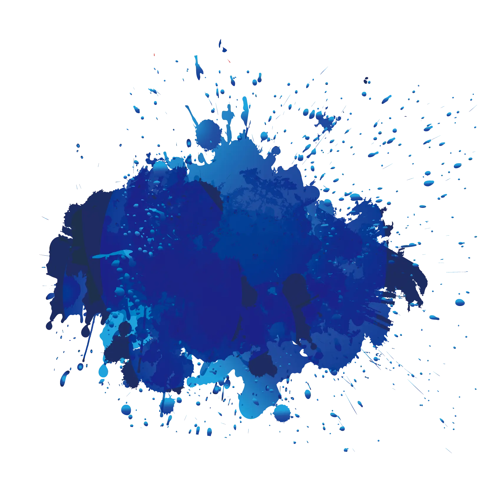 Abstract Blue Paint Splash Design