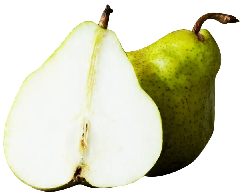 Fresh Green Pear and Sliced Pear