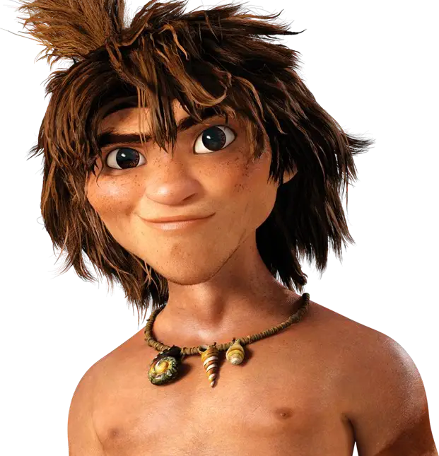 Animated Boy Character with Necklace