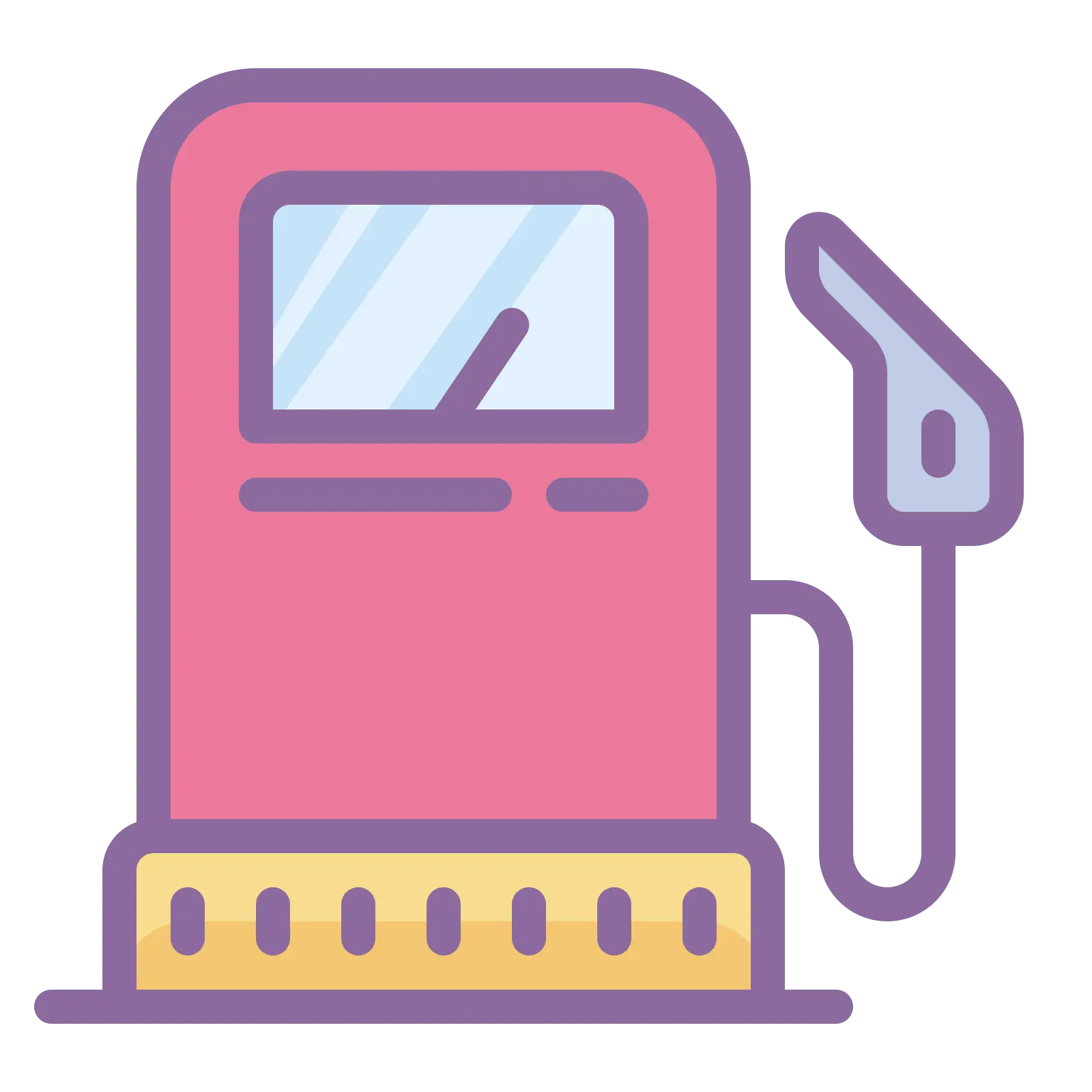 Fuel Pump Icon in Flat Style
