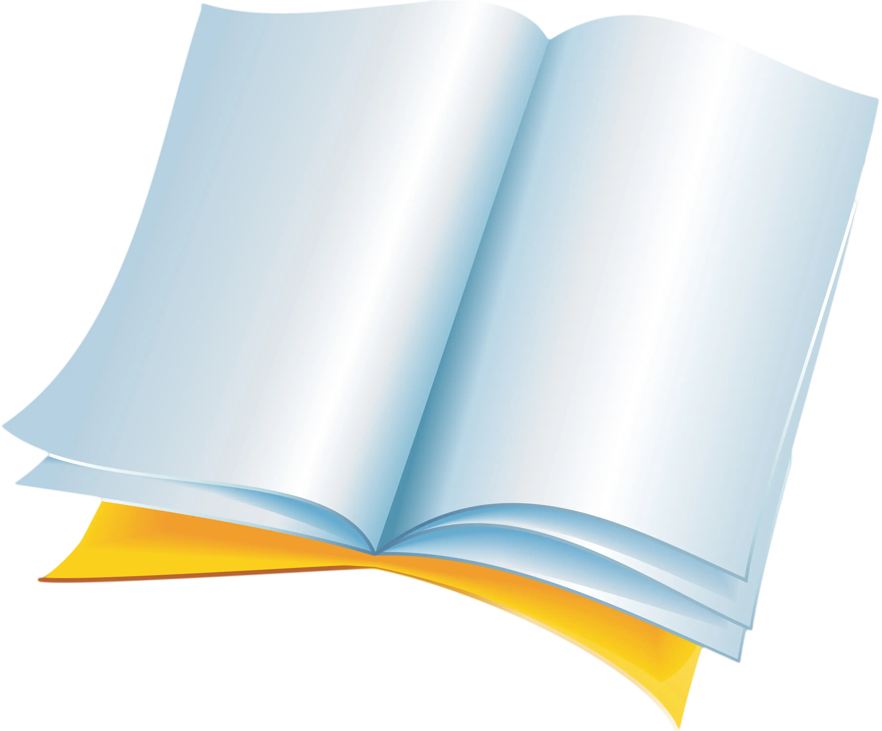 Open Book Illustration with Yellow Accent