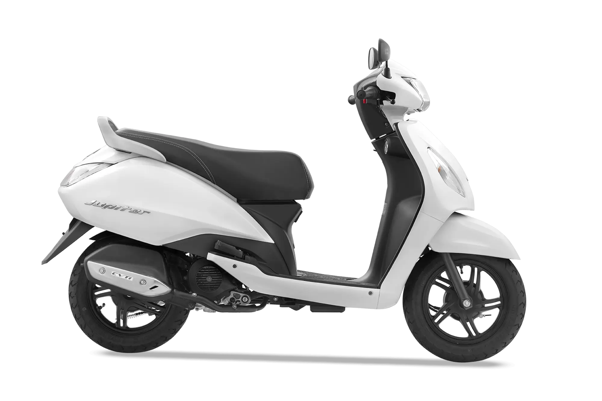 Compact White Motor Scooter