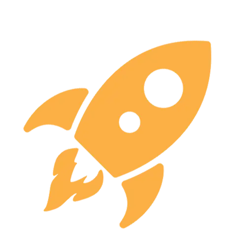 Yellow Rocket Icon for Startup or Space Theme