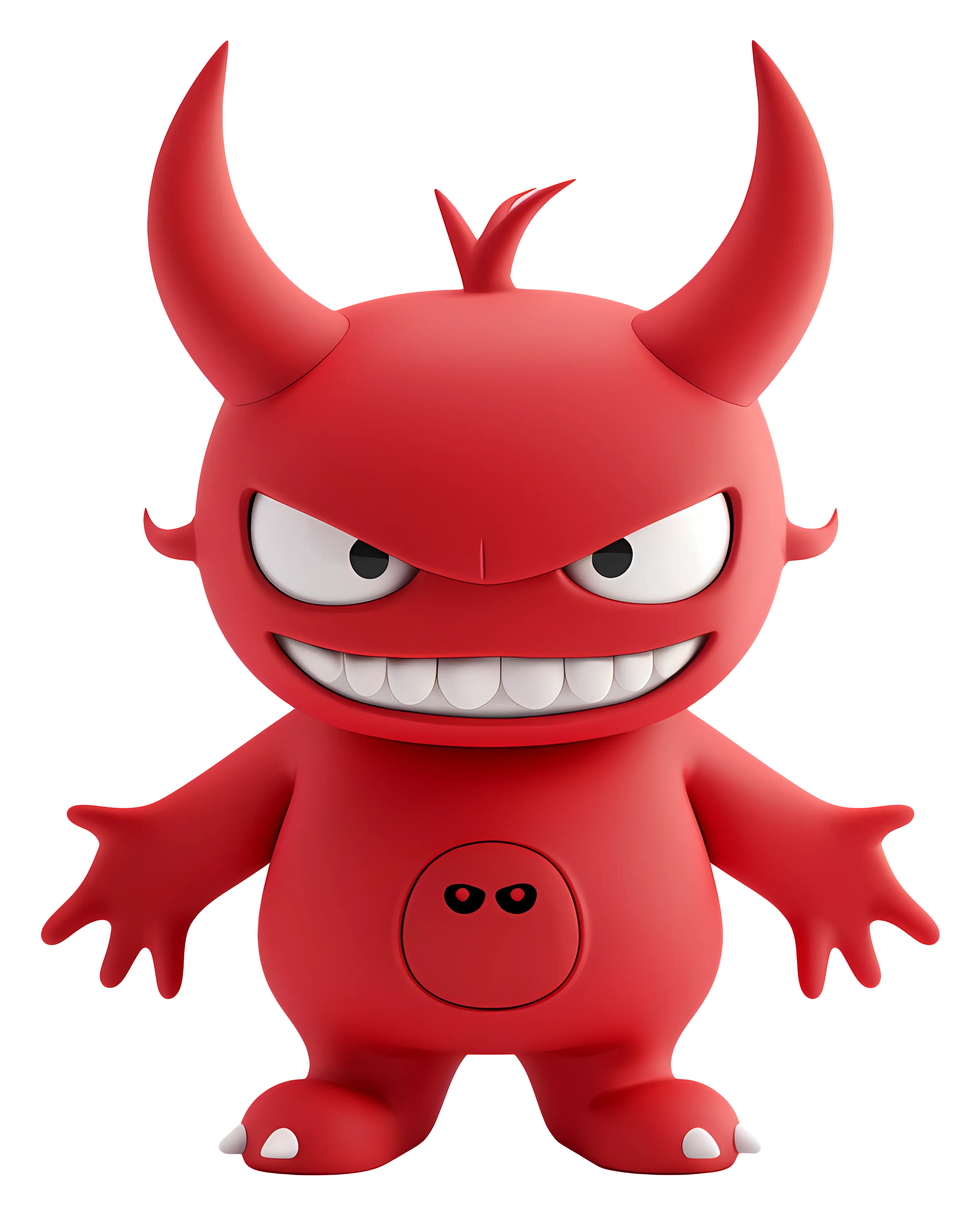 Red Cartoon Devil Illustration