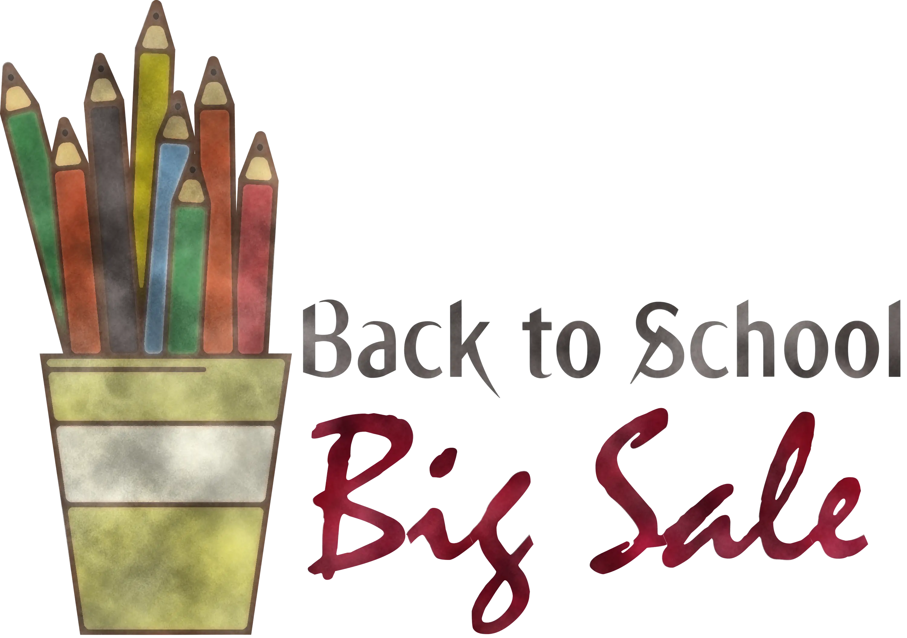Back to School Big Sale Pencils Design