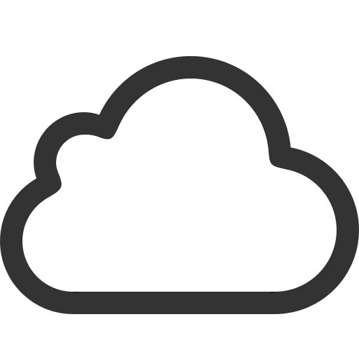 Cloud Icon with Bold Outline