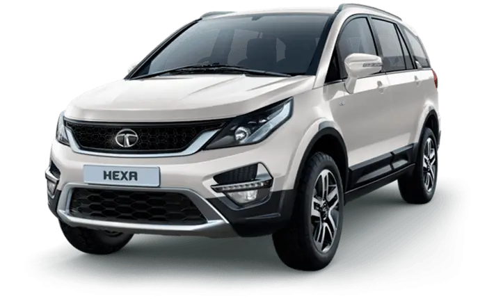 White SUV Tata Hexa