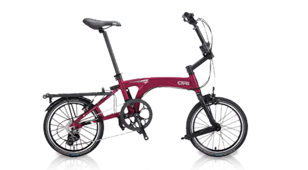 Red Folding Bicycle for Commuting