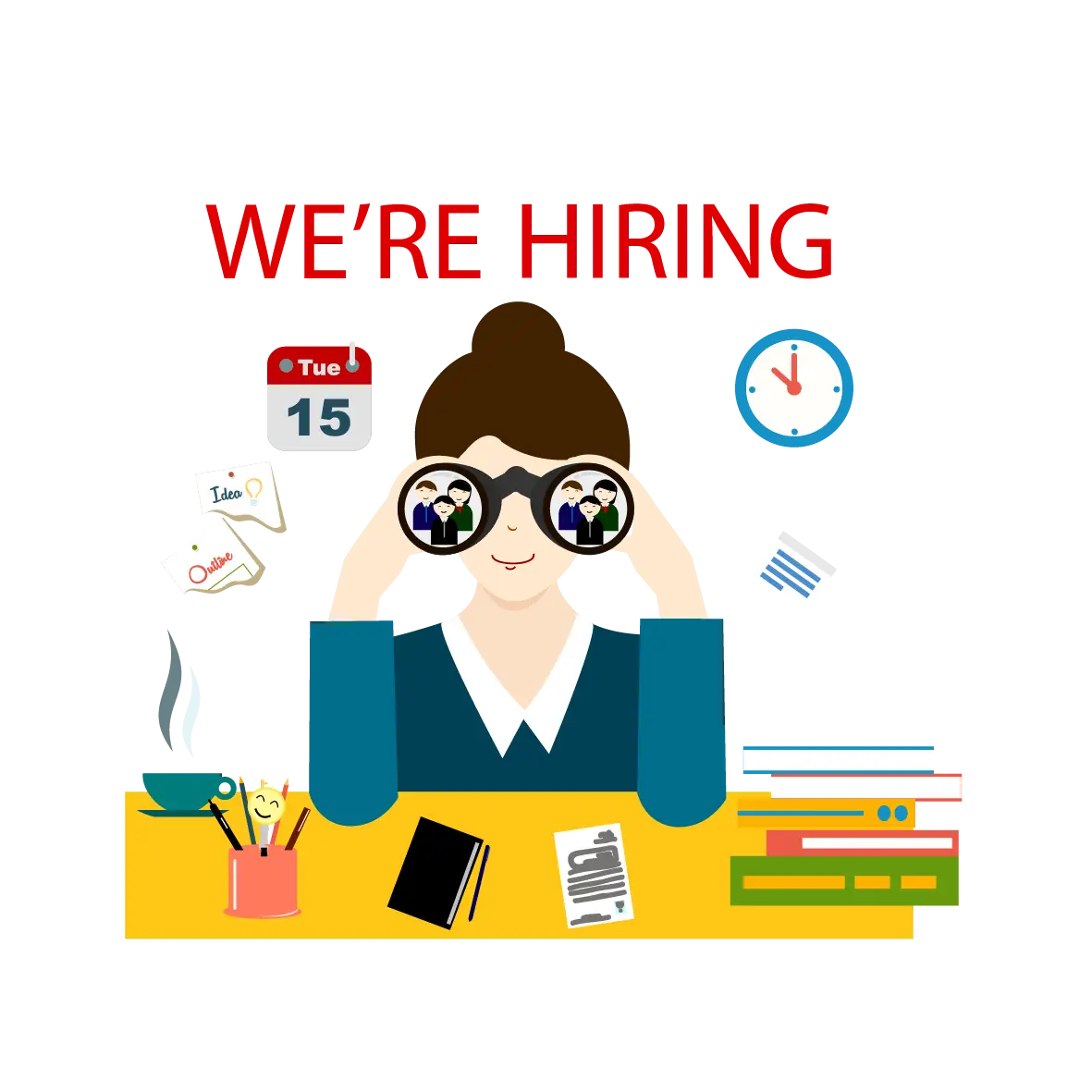 We&#039;re hiring sign