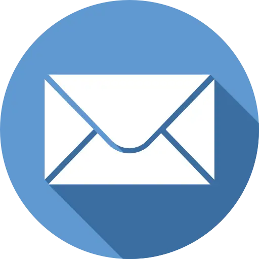 Blue Envelope Icon for Communication Concepts