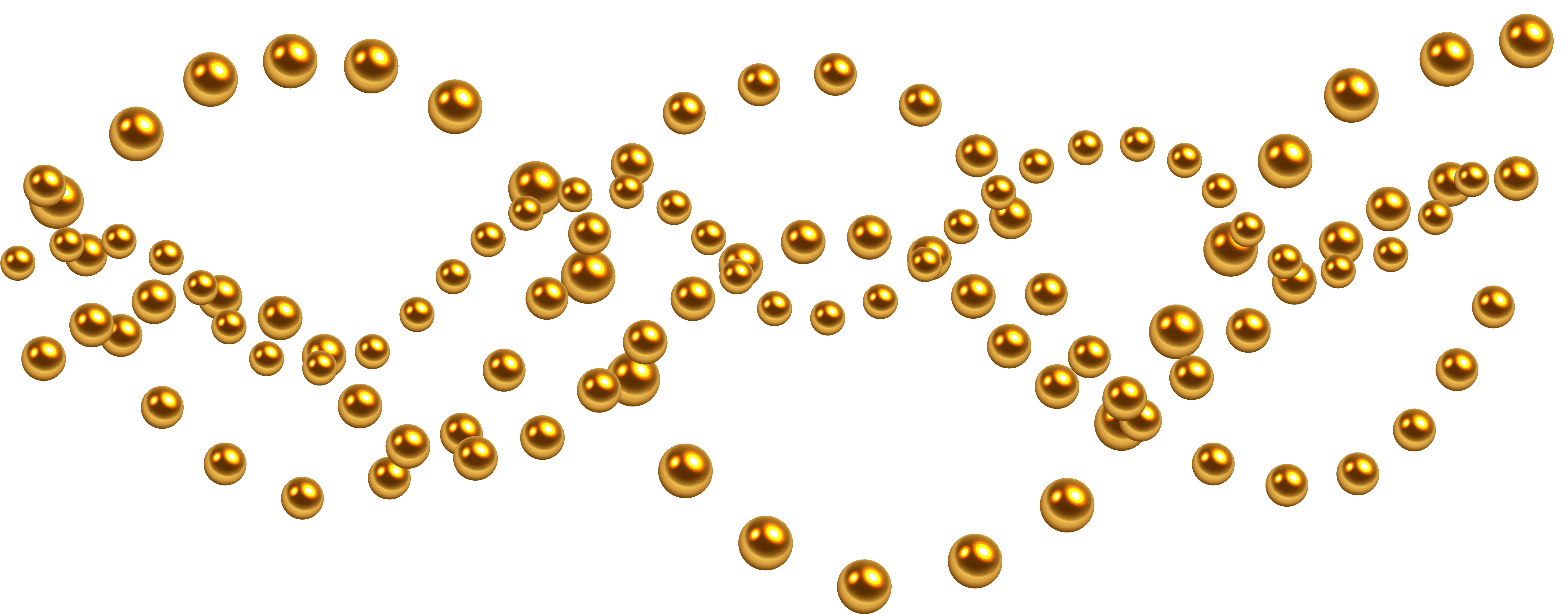 Shiny Golden Spheres Decoration