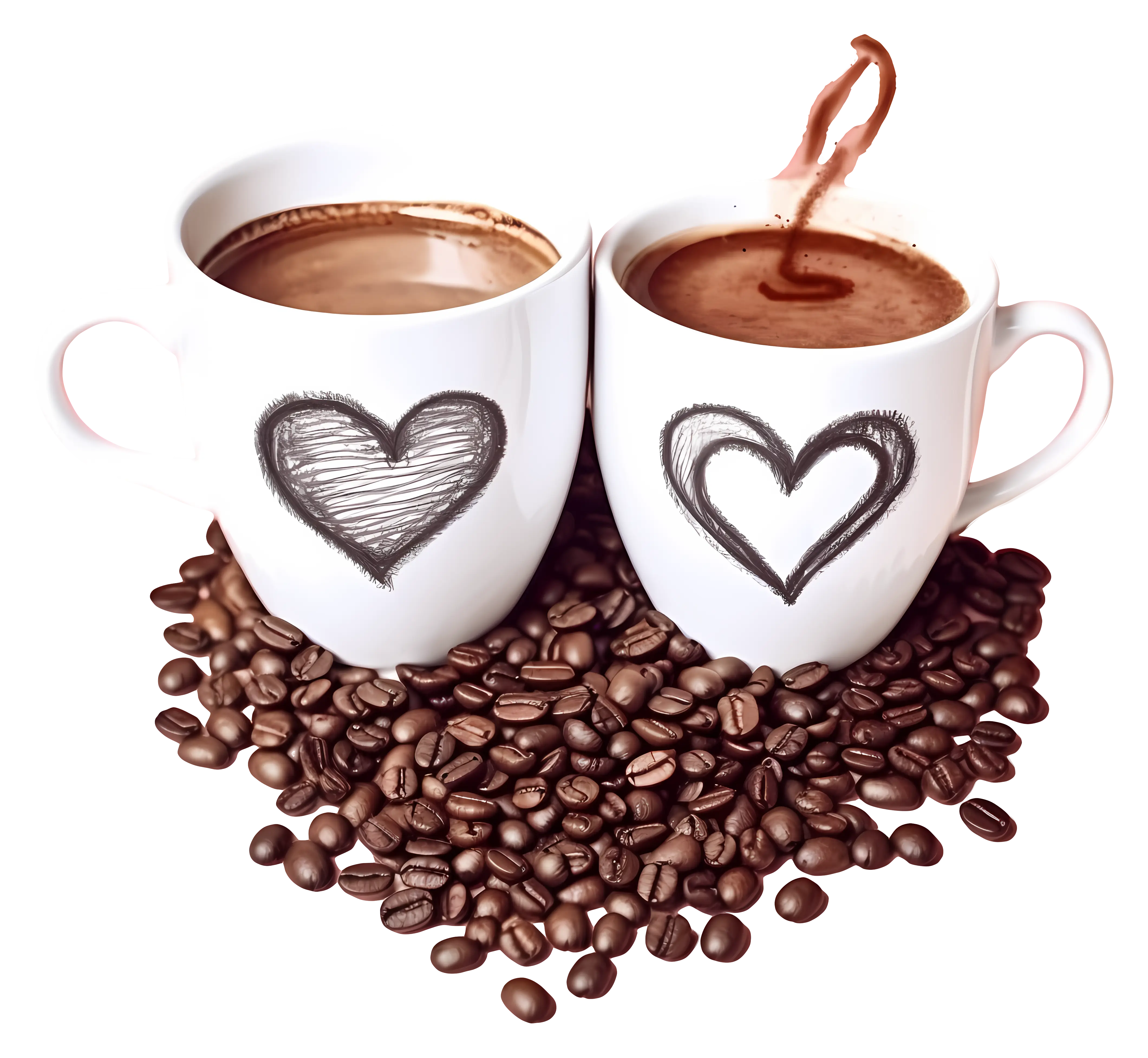 Romantic Coffee Cups