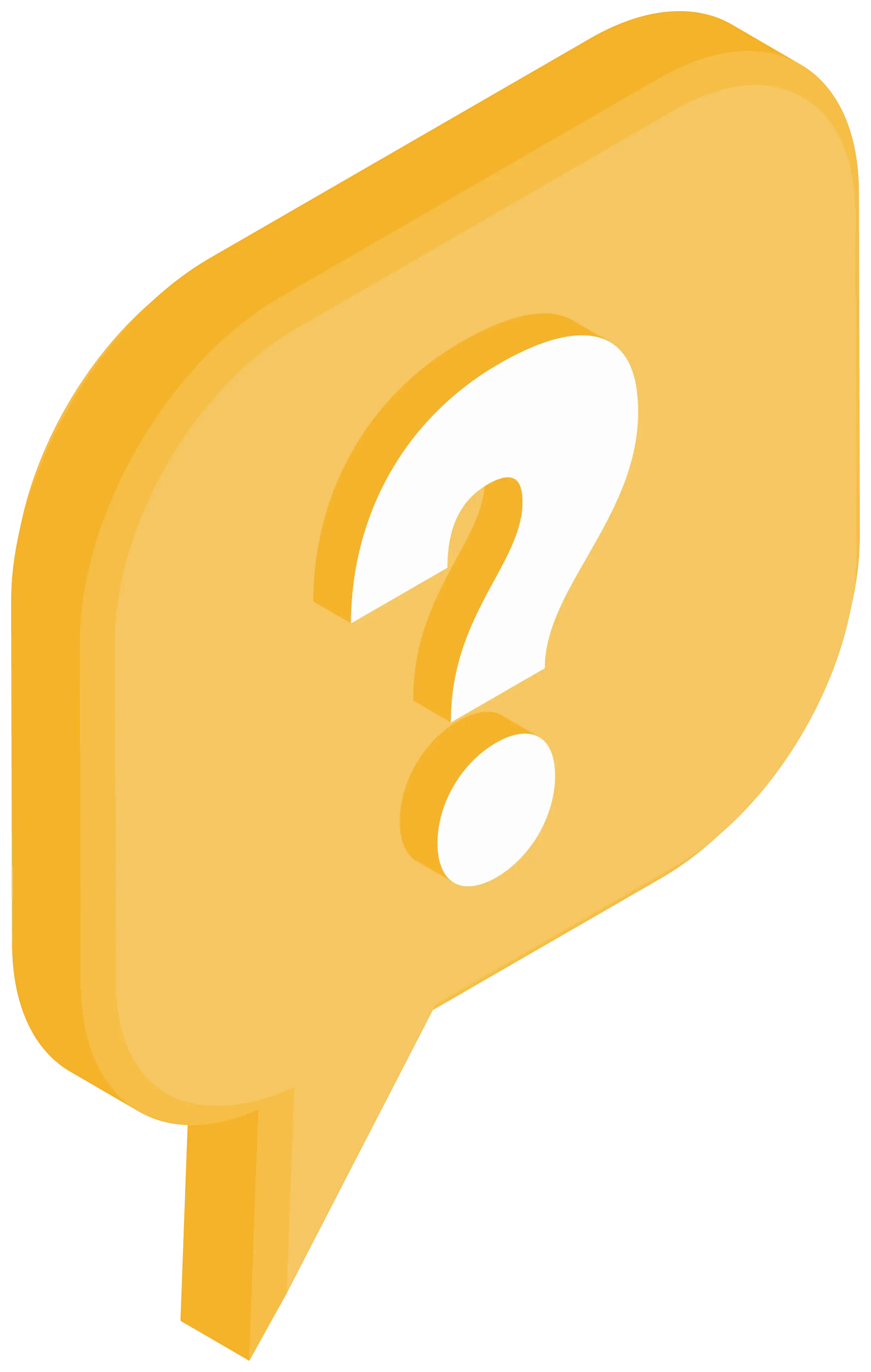 Yellow Question Mark in Speech Bubble