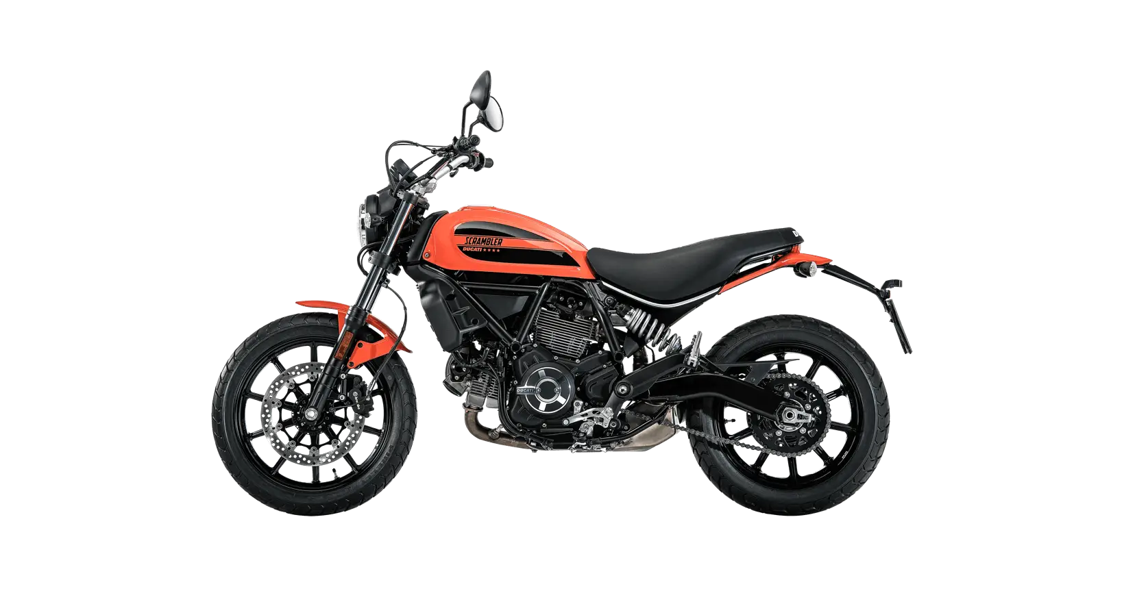 Stylish Orange and Black Motorcycle Design