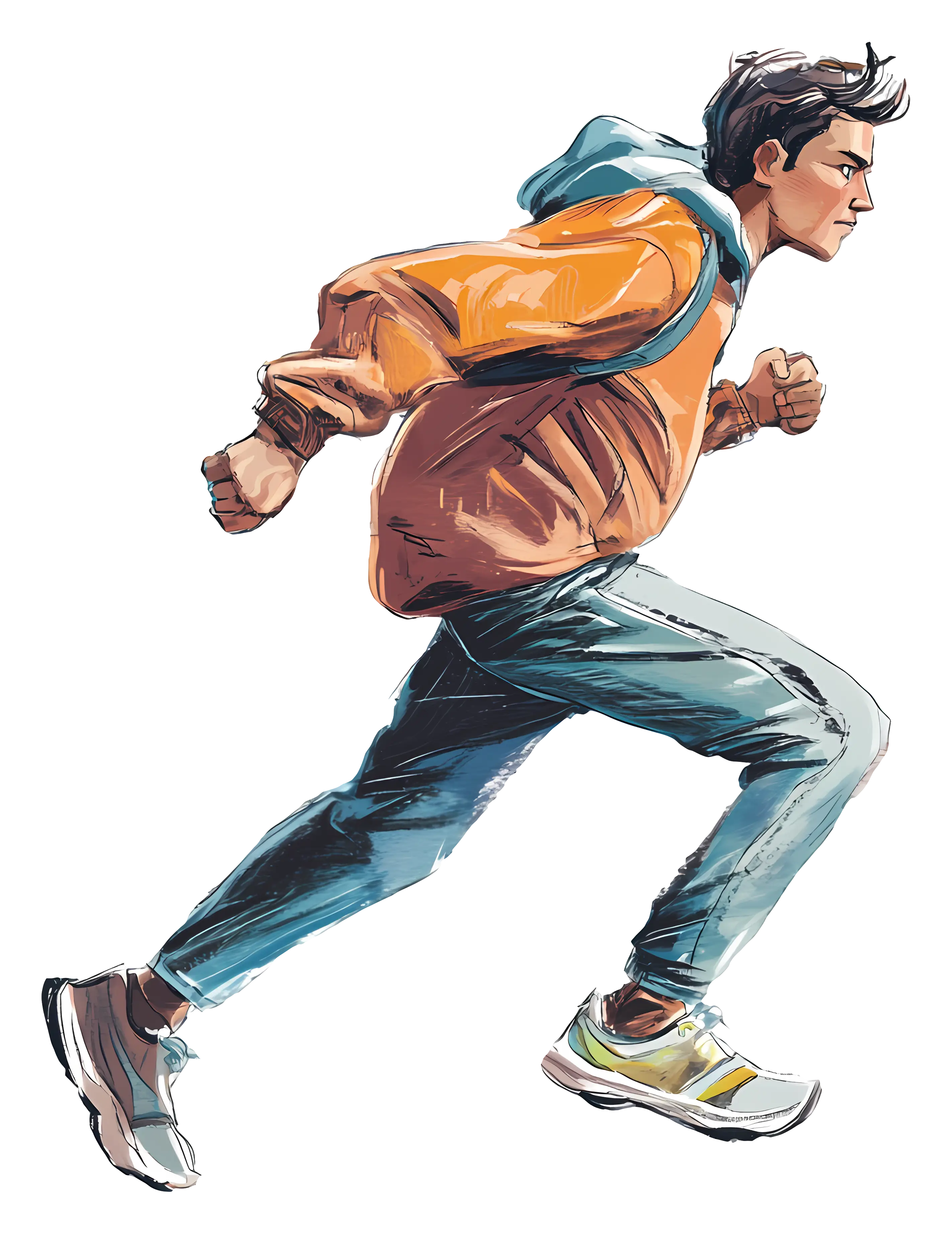 Running Person in Motion