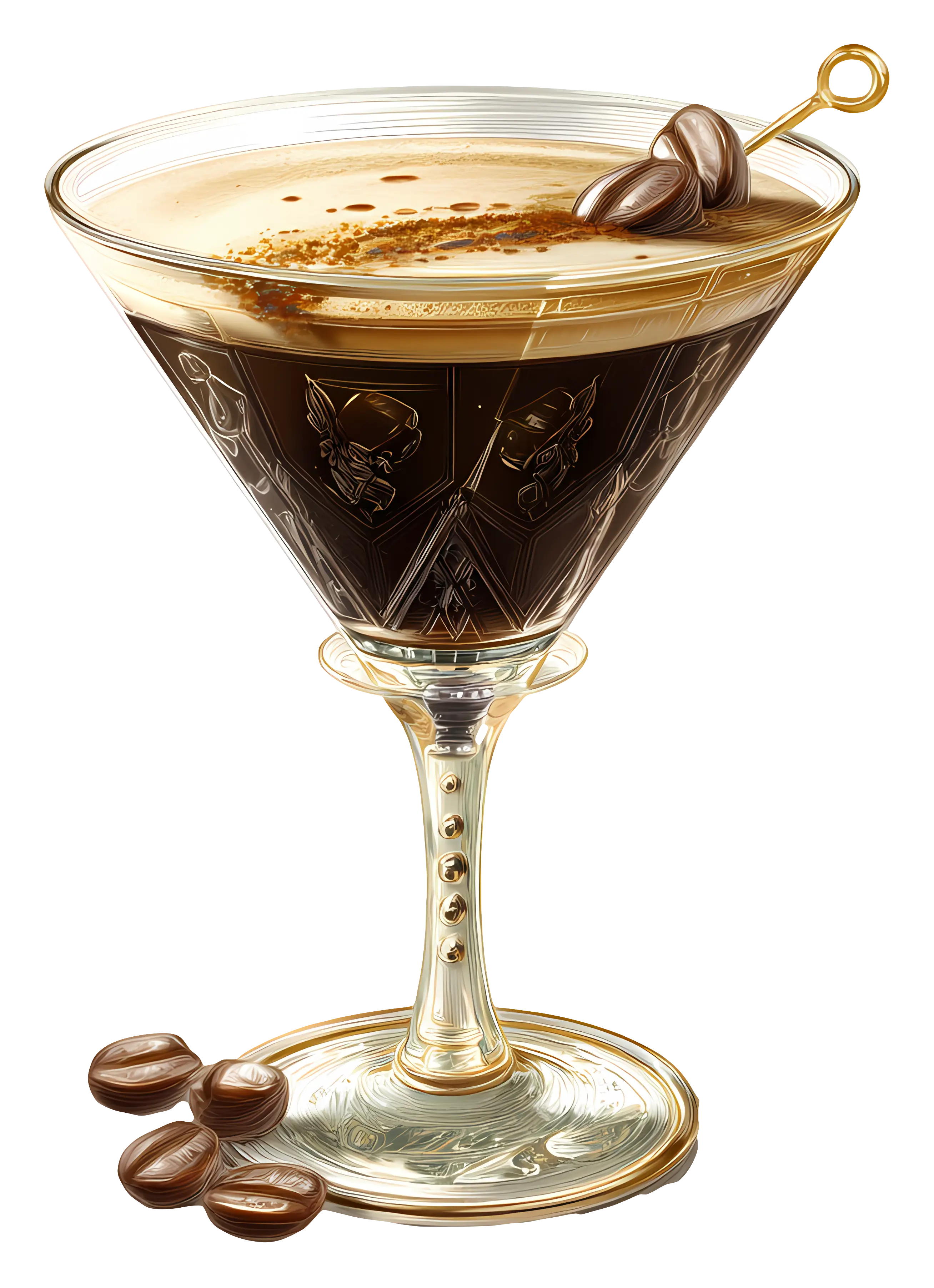 Martini Glass with Coffee