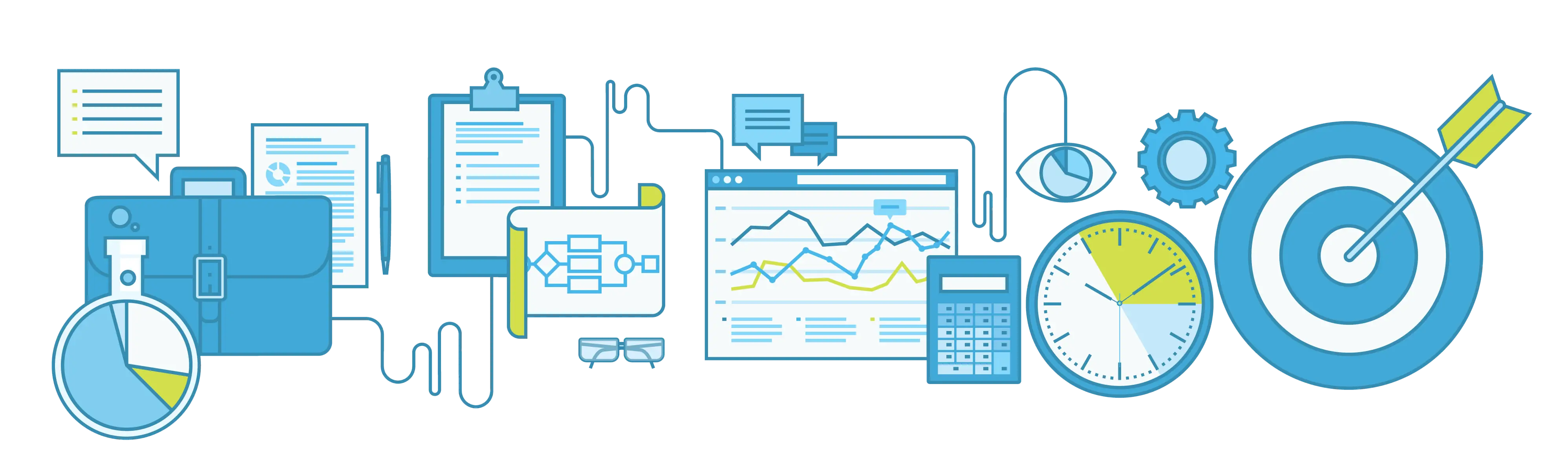 Business and Analytics Icons for Strategic Planning