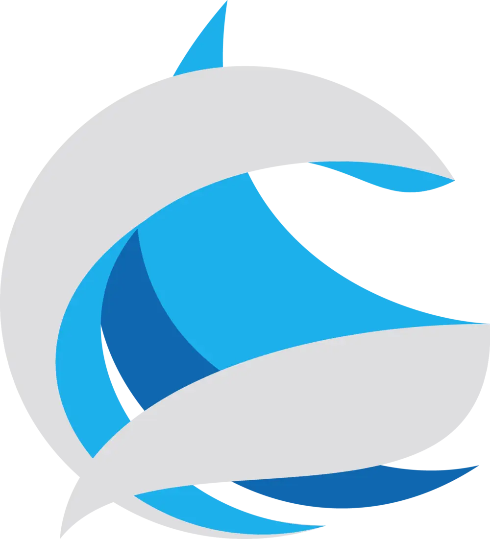 Abstract Blue Wave Logo Design