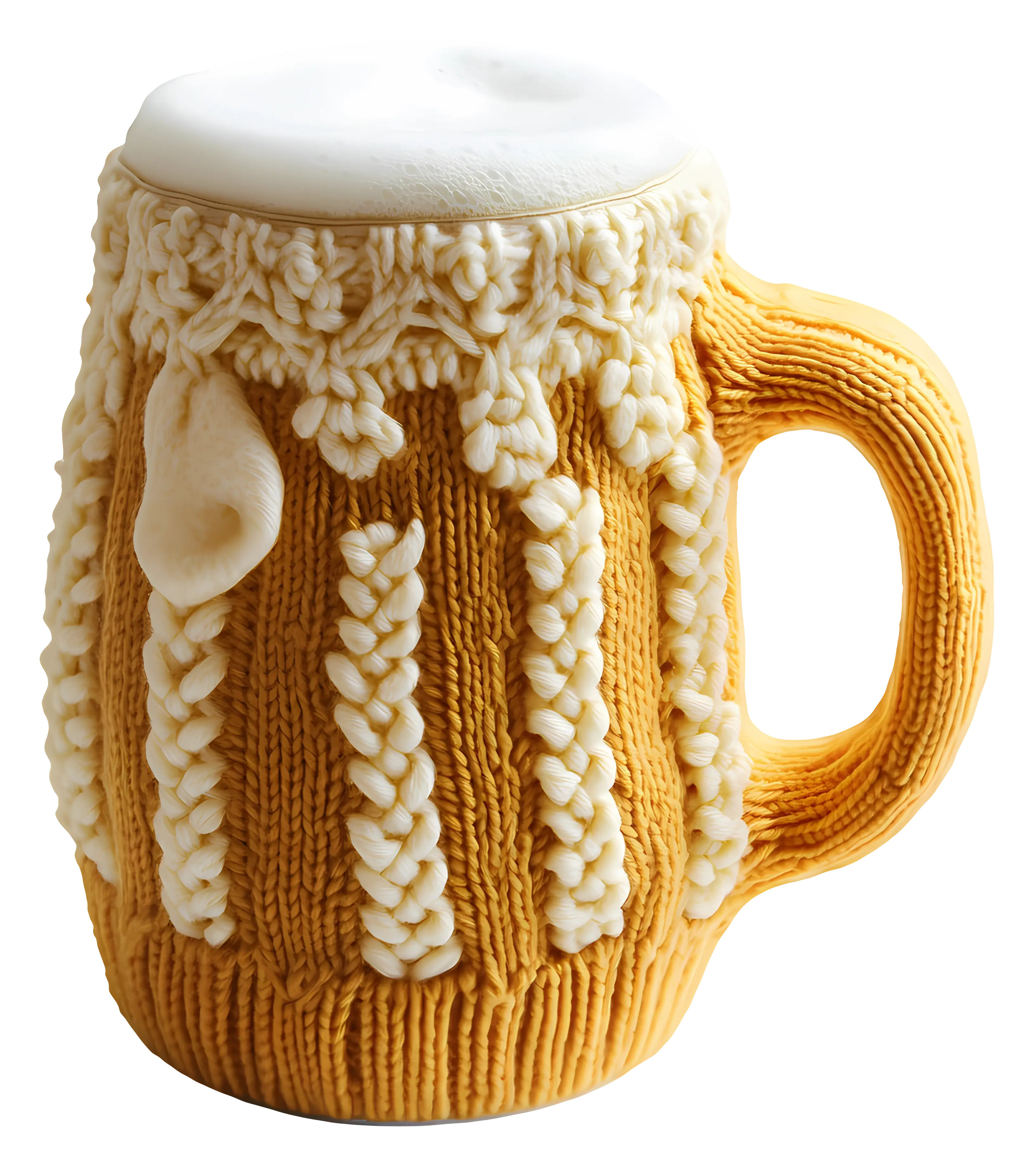 Textured Beer Mug with Foam