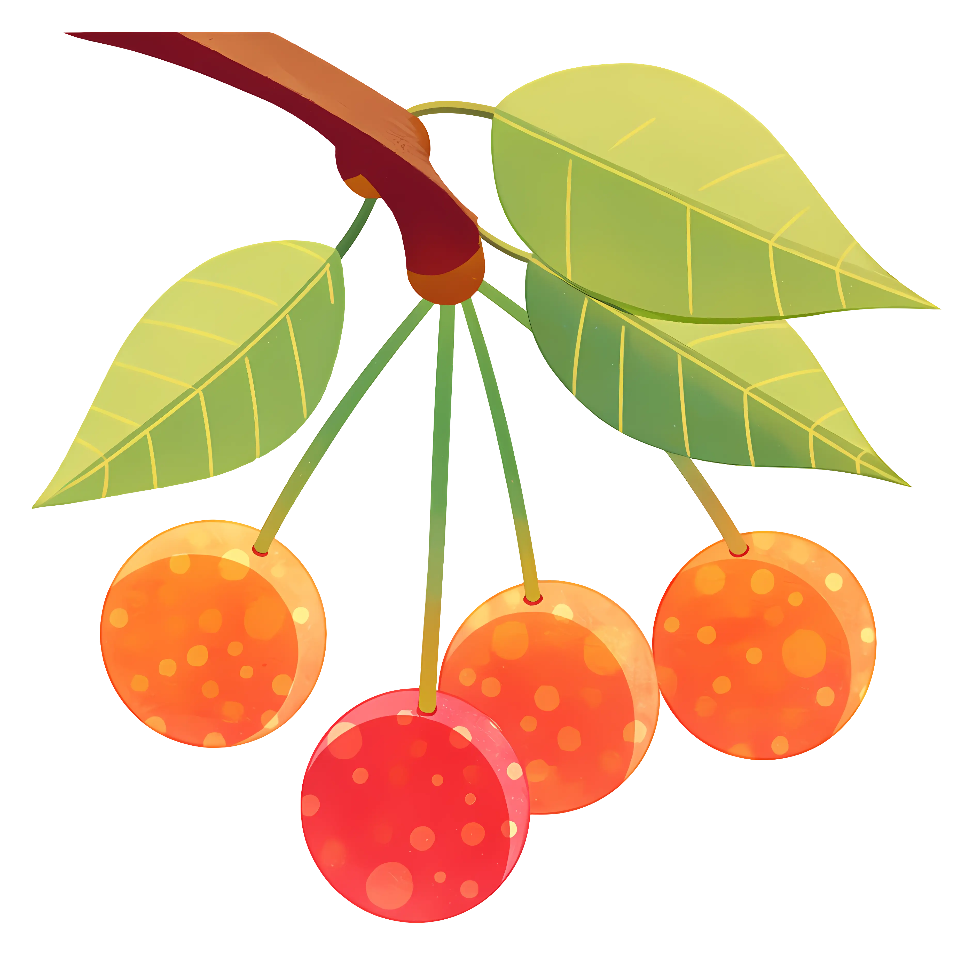 Orange Berries on a Branch